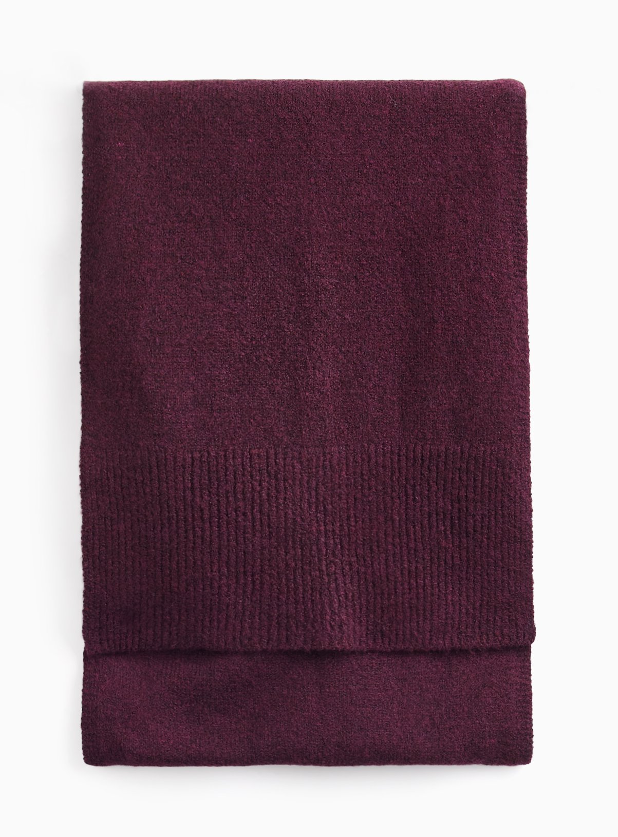 Burgundy Knitted Scarf One Size - Image 2 thumbnail